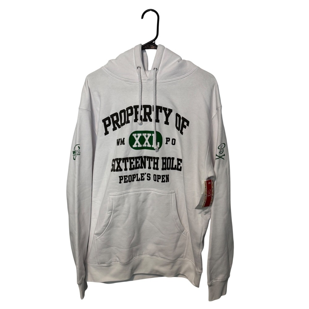 Barstool Golf Hoodie Mens Medium White WM Waste Management Phoenix Open Pullover